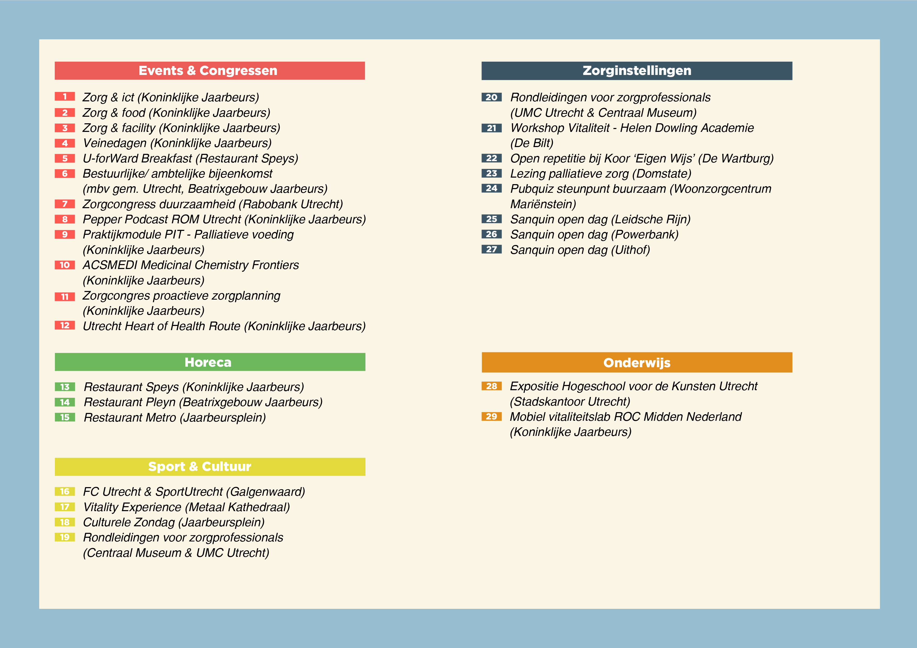 Plattegrond Dutch Health Week